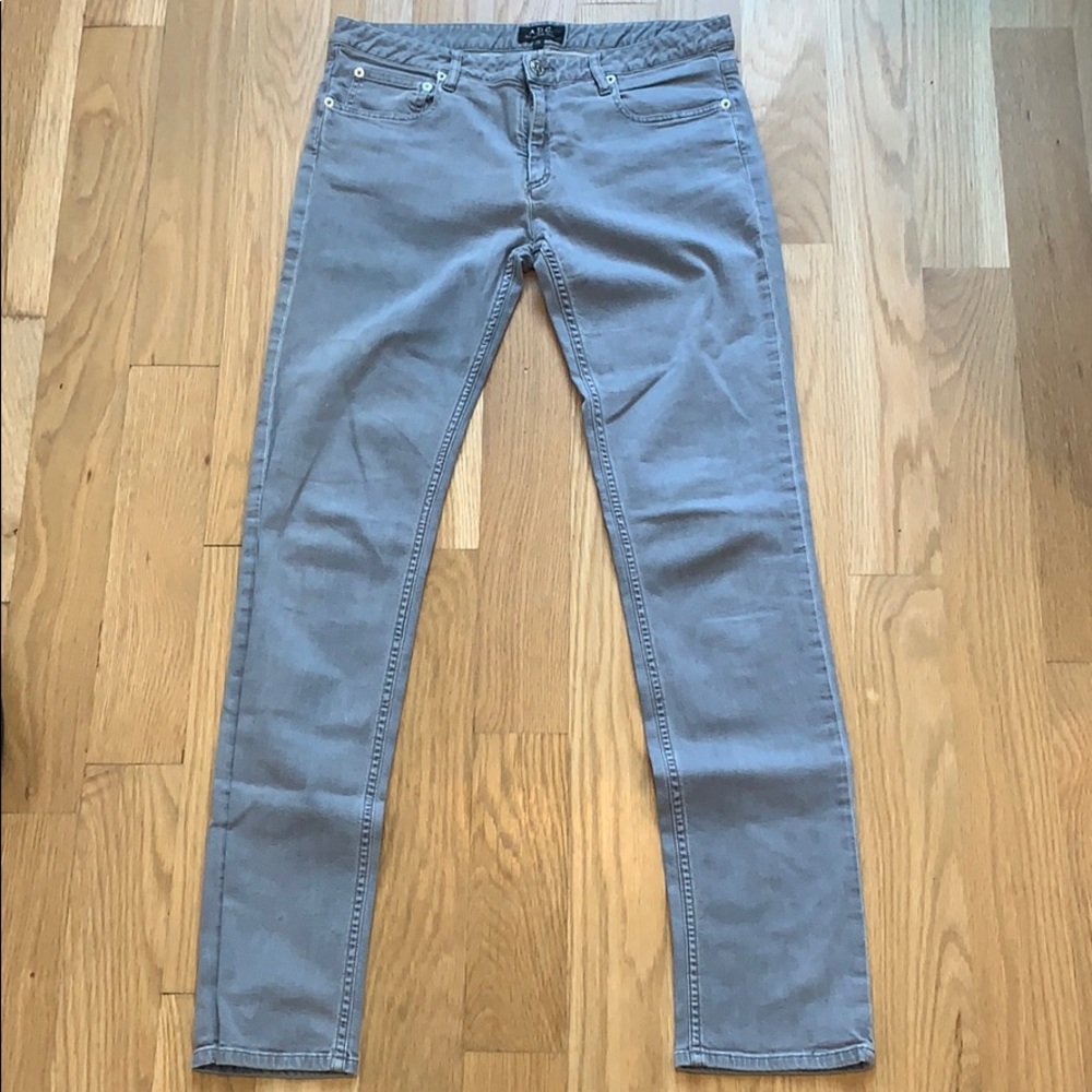 A.P.C. Gray Skinny Jeans
